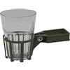 Angerer Porta Bevande per Dondolo con Tubo Quadrato Champagne, Bicchiere Trasparente