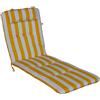 Angerer Cuscino per Sedia 60 x 190 cm, Design Giallo-Bianco (Senza Sedia)