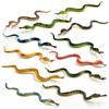 JOCXZI 24 Pezzi Serpente Gomma- Plastica Serpenti di Foresta Pluviale Serpenti di Gomma Realistici Colorato Decorazione di Bomboniere di Halloween Feste a Tema Regali Compleanno