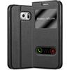 Cadorabo Custodia Libro per Samsung Galaxy S6 in NERO COMETA - con Funzione Stand e Chiusura Magnetica - Portafoglio Cover Case Wallet Book Etui Protezione
