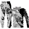 hiegi Wolf Print - Tuta da uomo con cappuccio e felpa con cappuccio, set da due pezzi, lupo da uomo, con cappuccio e pantaloni da uomo, lupo, tuta da jogging, F-Wolf 6, XL