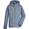 killtec Boy's Giacca in pile lavorata a maglia/giacca in pile con cappuccio KOS 217 BYS KNTFLC JCKT, dark ocean, 176, 39116-000