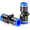 TAILONZ PNEUMATIC Raccordi rapidi per tubi a 2 vie dritti 10mm-8mm OD con chiusura a pressione PG10-8 (confezione da 10)