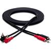 Hosa CRA-202DJ, Stereo Interconnect, Dual RCA to Same with Ground Wire, 2 m