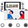 JINGDU Custodia Protettiva Compatibile con Switch OLED,Custodia Morbida Compatibile con console Switch OLED,Custodia in TPU con 4 Impugnature per Pollice,So what