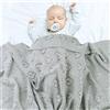 Surwin Coperta Bimbo in Maglia per Bambino, Surwin Baby Copertina Neonato Multiuso in Cotone Biologico per Carrozzina Culla Lettino Passeggino (Grigio,100x80cm)