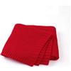 Surwin Coperta Bimbo in Maglia per Bambino, Surwin Baby Copertina Neonato Multiuso in Cotone Biologico per Carrozzina Culla Lettino Passeggino (80x100cm,Rosso)