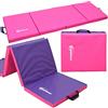 EYEPOWER Materassino Imbottito XL 200x60x5cm Allenamento Sport Ginnastica Rosa