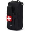 GINZER Molle Medical IFAK,Borsa per il primo soccorso EMT, borsa tattica di emergenza per sopravvivenza, kit per traumi vuoto, custodia medica EDC per viaggi all'aperto, arrampicata e caccia, Nero