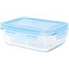 Excelsa Keeper Contenitore, Rettangolare, 800 ml, Vetro, Azzurro, 19x13x7 cm