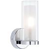 Paulmann 71076 Applique Selection Bathroom Luena IP44 E14 230 V max 20W dimmerabile cromo, vetro, luce da bagno a una fiamma