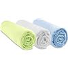 Easy dort Set di 3 lenzuolini con angoli in bambù per culla da bambino 40x80 / 40x90 cm - Verde anice Azzurro Bianco