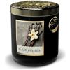 Heart and Home HEART & HOME - Candela profumata a base di cera naturale di soia per la casa - Piccolo vaso di vaniglia nero - Durata di combustione 30 ore - Regalo, decorazione e profumo per la casa - vaso di vetro