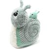 Les Déglingos - PTITPOTOS - Speedou la Lumaca Mamma Baby - Peluche morbido - ideale regalo nascita - verde menta - 22 cm