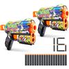 XSHOT Pistola XSHOT Skins Flux Sonic Hyper Spike - Sonic il Riccio con 16 dardi, ricarica facile, dardi con tecnologia a sacca d'aria, pistola giocattolo gommapiuma per bambini (2 Pistola, 16 Dardi)