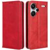 PEIYE Cover per Xiaomi Redmi Note 13 Pro Plus 5G (Pro+), Custodia Libro Flip in PU Pelle Portafoglio, Case Antiurto Soft con Porta Carte e Chiusura Magnetica, Funzione Stand - rosso