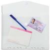 EXACOMPTA Bustina da 5 buste in velcro perforate in polipropilene 2/10e. Colore incolore