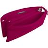 Clairefontaine 8489C Astuccio piatto in tessuto con 3 scomparti, color Fragola