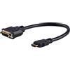 StarTech.com - Cavo con adattatore da HDMI maschio a DVI femmina, 20,32 cm, 1080p, per DVI-D (HDDVIMF8IN)