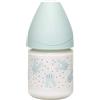 SUAVINEX Premium Hygge Baby - Biberon in vetro con Tettarella in silicone e flusso lento da 120 ml verde