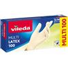 VILEDA Multi latex 100 - 100 guanti monouso in lattice - taglia S/M