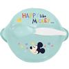 STOR Disney baby Mickey - piatto con ventosa coperchio e cucchiaio