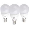 GBC KIT 3 LAMPADINE LED MINI GOCCIA E14 6W LUCE CALDA 3000°K