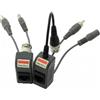GBC Coppia balun per trasmissione audio + video + alimentazione su cavo ethernet
