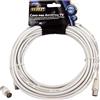 GBC Cavo antenna tv spina/presa bianco 10m + adattatore spina/spina