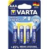 Varta Blister 4 batterie ministilo VARTA high energy alcalina LR03 1,5V