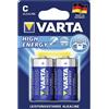 Varta Blister 2 batterie 1/2 torcia VARTA high energy alcalina LR14 1,5V