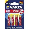Varta Blister 4 batterie ministilo VARTA max tech alcalina LR03 1,5V