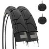 ECOVELO 2 Copertoni 700x45C (29 x 1.75) + Camere Pneumatici Demi Slick Gravel Copertone Adulto Trekking Bike Mtb Ibrida