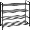 HAKU Scarpiera nero, metallo - Dim. L 83 cm x A 78 cm x P 35 cm, Stile Moderno