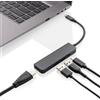 Tecnologici personalizzati Hub in alluminio riciclato RCS con ingresso HDMI Terra personalizzate o neutre