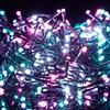 OXYN Lampadine Luci LED Natale 8 Giochi Luce 240V Colore Bianco Rosa Azzurro Filo Verde Lampada Casa Albero Decorazioni Natalizie Matrimonio Feste Party Nozze Presepe Esterni Interni (500 LED 30m)