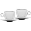 LUIGI BORMIOLI Thermic Glass set 2 tazze Multipurpose 30 cl vetro con piattino inox RM350