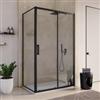 DEGHI Box doccia angolare 80x110 cm scorrevole 2 ante anticalcare 200h profilo nero - Naomi