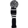 LONGRIDGE Copricapo da Golf da uomo con pompon, Bianco/Nero
