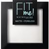 Maybelline Cipria Fit Me Matte&Poreless, Finish Opacizzante e Fissante, Pennello e Specchietto Inclusi, Translucent (90),
