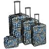 Rockland Set di valigie verticali a pois, Multi/Blue Dot, Taglia unica, Set di valigie verticali a pois