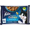Felix Sensations Extras Cat Busta Multipack 4x85G SALMONE E TONNO