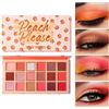 TINTARK Palette Ombretti 18 Colori, Glitter Shimmer Matte Metallic Occhi Ombretto, Rosso Trucchi Palettes, Altamente Pigmentato per il Trucco di Tutti i Giorni (Peach Please)