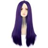 MapofBeauty 28 Pollice/70 cm Monochrom Lungo Lisci Parrucche Alto-temperatura fibra Ordinario Parrucche (Scuro Viola)