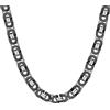 ChainsHouse 10MM Catenina Uomo Bizantina Argento Collana Uomo Acciaio Bizantina ad Incastro Collana Uomo Hiphop Punk Collana Nero 18K Oro Solido e Non Sbiadisce Lunghezza 46-76CM