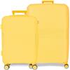 Movom Joumma Bags Inari - Valigia rigida ABS, diverse dimensioni, nero, verde, rosso, grigio, poliestere, giallo, Taglia unica, Set 2 valigie