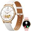 BOALZETD Smartwatch Donna Effettua e Risposta Chiamate, 1.39 Orologio Intelligente con Notifiche Messaggi Cardiofrequenzimetro/SpO2/Sonno, 100+ Modalità Sport Fitness Tracker per Android iOS (Oro Rosa)