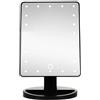LWODANU 16 LED Vanity Light Touch Switch LED Desktop Storage Makeup Mirror Dressing 360 ° Rotazione Portatile Specchio Luce (nero)