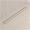 Parama Canalina doccia acciaio inox 80 cm cover in vetro bianco
