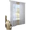 Commonwealth Home Fashions Mona Lisa Jacquard Pizzo Smerlato Pannello, Bianco, 142,2 x 182,9 cm